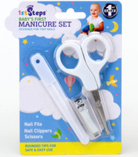 3Pcs Baby Manicure Set Scissors & Nails Clippers, Clippers New born Toddler Toes Baby Scissors price