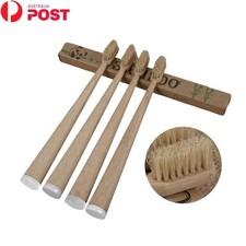4Pack Bamboo Toothbrush Boar Hair Bristle Compostable Biodegradable Toothbrus AU Toothbrushes price