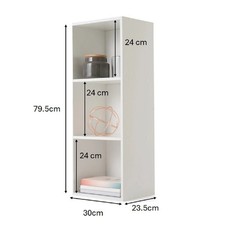 White 3 Tier Wooden Bookshelf Storage Shelf Display Unit Bookcase Home Office Office Shelf Unit price