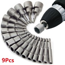9pcs/set 5-13mm Hex Magnetic Nut Driver Socket Set Metric Impact Drill Bits Drills price