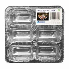 Eazy Azz Oyster Tray 24PK Aluminum Cooking BBQ Oven Tray Seafood Oyster FS Seafood price