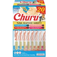 Inaba Churu Creamy Puree Tuna And Seafood Variety Cat Treat Tubes Seafood price