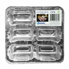 Eazy Azz Oyster Tray 12PK Aluminum Cooking BBQ Oven Tray Seafood Oyster FS Seafood price