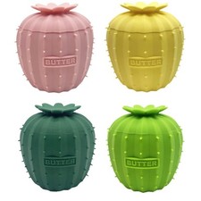 Fresh Spreadable Butter Dish Silicone Cactus Shape Butter Crock for Home Use Spreadable price