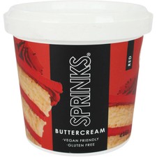 Sprinks Red Buttercream Spreadable Icing 425g Tub Cake Decorating Vegan Spreadable price