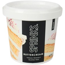 Sprinks White Buttercream Spreadable Icing 425g Tub Decorate Cupcakes Cake Vegan Spreadable price