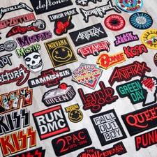 Music Punk Metal Rock Band Iron On Sew On Embroidered Patch Badge Applique Biker Badge price