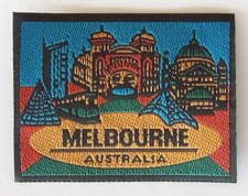 Vintage 90s Melbourne Victoria Travel Souvenir Patch Woven Cloth Sew-On Badge Badge price