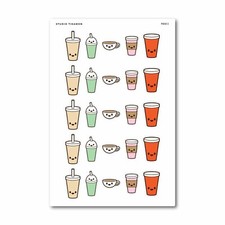 Iced Coffees Mini Planner Stickers Sticker Sheet Iced Coffees price