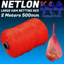 Netlon Large Ham Meat Netting Red 2 Meters 500MM Butcher, Chef, Hunter Red Meat price