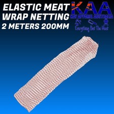 ​​Elastic Meat Wrap Netting 2 Meters 200mm Red, Butchers, Chefs, Hunters Red Meat price