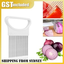 Food Slice Assistant Onion Slicer Cutter Tool Fish Meat Potato Vegetable Holder White Meat price