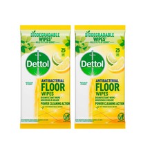 2 Pack Dettol Disinfectant Lemon Lime Antibacterial Floor Cleaning Wipes 25 Carpet Shampoo price