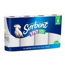 Sorbent 3PLY Double Length Toilet Paper 8 Pack Toilet Paper price