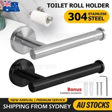 Mounted Toilet Paper Roll Holder Stainless Steel Hook Bathroom Wall Storage AU Toilet Paper price
