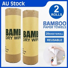 2X Reusable Bamboo Fiber Paper Towels Eco Friendly-20 Sheets/Roll 28X28cm Paper Towels price