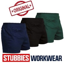 GENUINE STUBBIES ORIGINAL PLAIN FRONT ELASTIC BACK DRILL MENS WORK SHORT SE2010 Men's Shorts price
