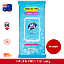 Wet Ones Be Fresh Antibacterial Hand & Body Wipes, Value Pack, 80 Wipes New Wet Wipes price