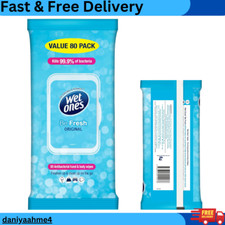 Wet Ones Be Fresh Antibacterial Hand & Body Wipes, Value Pack, 80 Wipes New Wet Wipes price