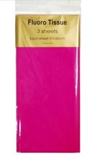 Pink Fluoro Neon Tissue paper sheets, 3 Sheet Pack 50x66cm gift wrapping craft Paper Tissue price