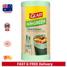 Compostable Bin Liners 8L Heavy Duty Biodegradable Kitchen Garbage Bags 25 Pack* Bin Bags price