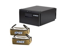 Kings 30L Stayzcool Drawer Fridge Freezer 5yr Wrnty+ 2x Clear Top Canvas Bag Refrigerator Bags price