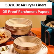 50/100 Pcs Air Fryer Disposable Paper Liner Non-Stick Pan Parchment Baking NEW Baking Paper price