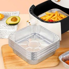 15/30x Air Fryer Aluminium Foil Trays Liner Containers Aluminum Foil Tin Box 8" Aluminium Foil price
