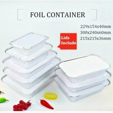 BBQ ALUMINIUM FOIL TRAYS Food Disposable Container Roasting Baking WIth Lids Aluminium Foil price