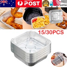 15/30x Air Fryer Aluminium Foil Trays Liner Containers Aluminum Foil Tin Box 8" Aluminium Foil price