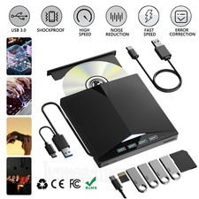 7 In 1 External CD DVD Drive USB 3.0 SD Disc Player Burner Writer For Laptop Mac CD & DVD Drives price