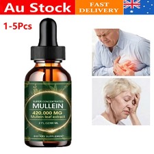 5X Mullein Leaf Extract Drops Lung Cleanse Respiratory Natural Herbal Drop 60ml Herbal Supplements price