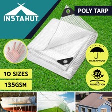 Instahut Tarpaulin Tarp Heavy Duty Tarps Poly Canvas Camping Cover Tent UV Tent price