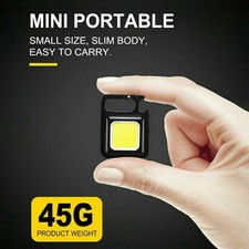 Mini Magnetic COB LED Keychain Light Flashlight USB Rechargeable Torch Lamp Work Torch price