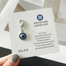 1pcs blue Lucky Turkish Evil Eye Nazar Hamsa Kabbalah Personal Key Purse Charm Turkish price