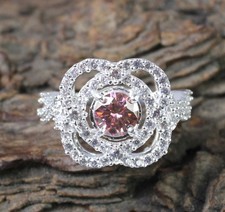 1.28 Ct Round Pink Diamond Solitaire Certified Men's Ring Father's Day Discount Diamond Solitaire Ring price