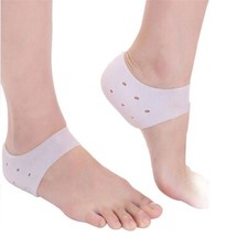 2 Heel Protectors Foot Ankle Silicone Gel Sock Cracked Care Skin Pain Relief Foot Care price