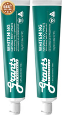 Grants Whitening Toothpaste Spearmint 110g Natural Fluoride Free Vegan Pack of 2 Toothpastes price