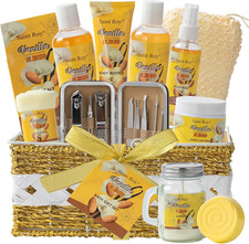 Vanilla Almond Bath & Body Gift Set, 19 Pcs Christmas Gift for Mom - Pampering B Men's Perfumes price