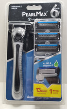 Pearl Max Men's Disposable Razor with 1 Handle and 13 Refills Retail Packaging Razors and Refills price