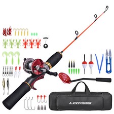 50cm Ice Fishing Rod and Reel Combos with Complete Kits JIG Soft Lures Spoon AU Fishing Rod (Jig) price