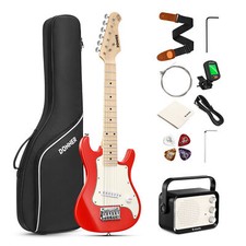 Donner 30" DSJ-100 Junior Electric Guitar Right-Handed Complete Bundle Kid Gift Electric Guitars price