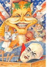 PH  TOPICS POSTCARD BRIAN PARTRIDGE GENERAL ELECTION 2005 LARGE SIZE UNUSED MINT General Topics price