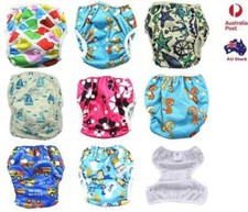 Reusable Swim Nappy Baby Cover Diaper Pants Nappies Swimmers Newborn to Toddlers Baby Nappy price