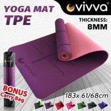 VIVVA TPE Yoga Mat Eco Friendly Exercise Fitness Gym Pilates Non Slip  With Bag Pilates Mat price