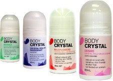 Body CRYSTAL DEODORANT ROLL ON 80ml ~ Alcohol Free, (Choose from 4 Fragrances) Spray Deodorants price