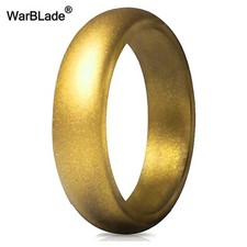 Silicone Rubber Wedding Ring Bands Flexible Comfortable Safe Work Sport Gym 1pc Gold Ring price