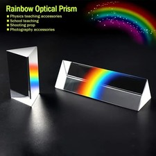 Educational Glass Prism Physics Science Teaching Photography Tool Spectrum Gift Physics price
