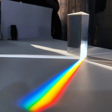 Educational Glass Prism Physics Science Teaching Photography Tool Spectrum Gift Physics price