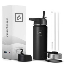 METEOR Insulated Water Bottle with 3 Replaceable Lids, Vacuum Flask Water Bottle price